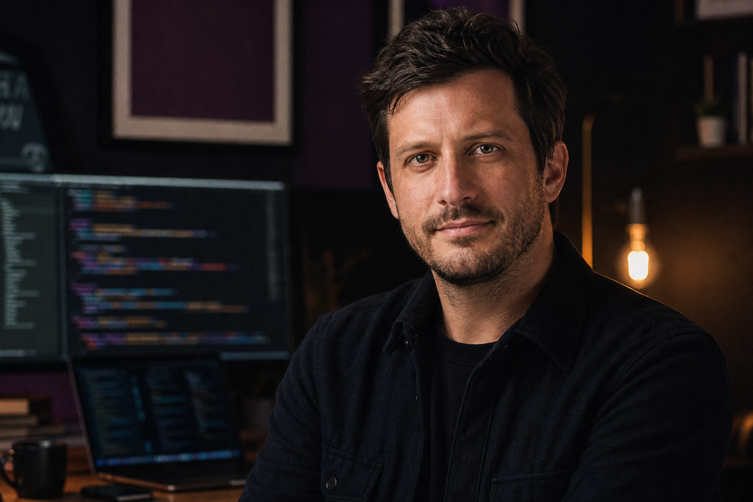 VERGEIT LTD founder and lead engineer at work in the London studio